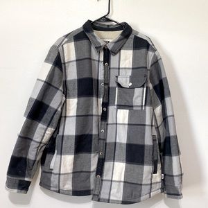 North Face XL fleece lined flannel jacket